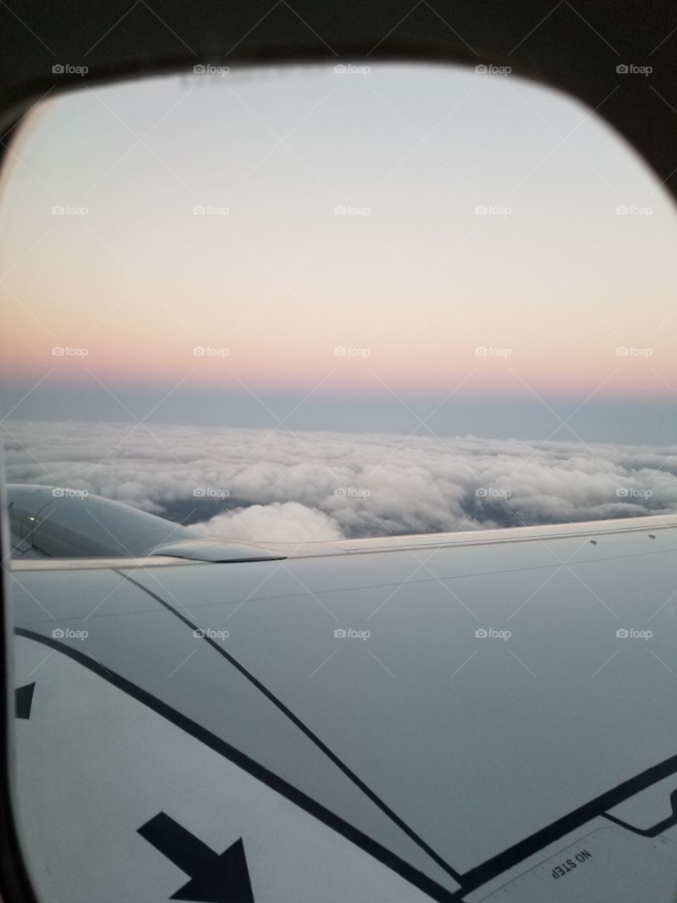 Nubes en el cielo vistas desde un avion