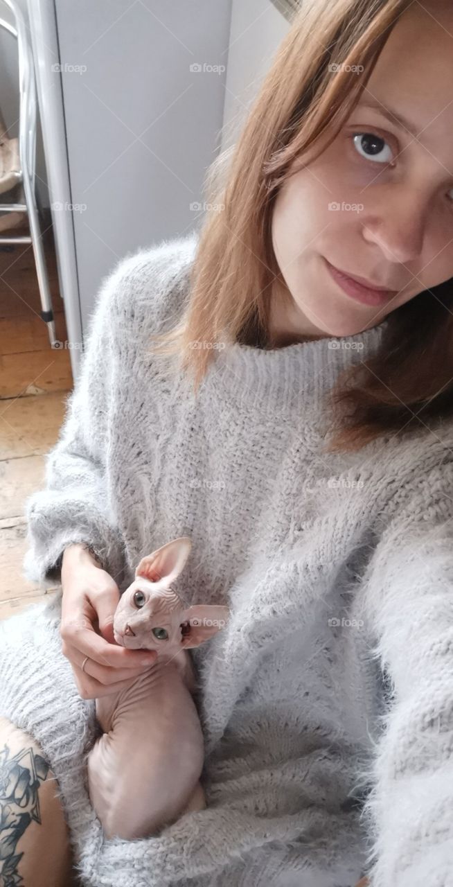 Me and my baby sphynx