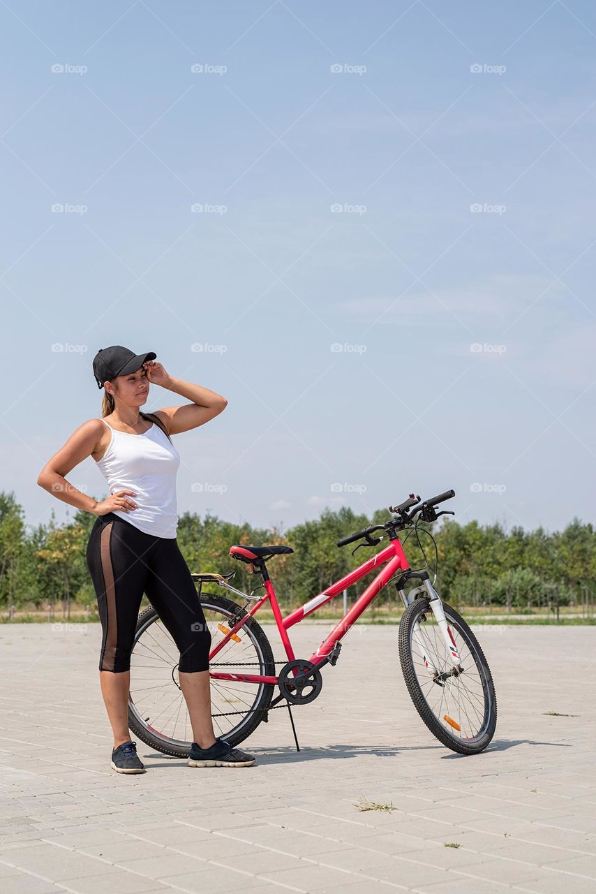 woman on bike