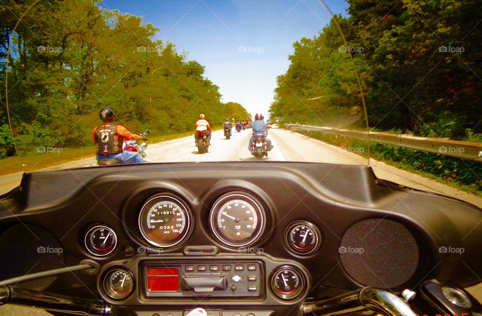 Riding our Harley from my point of view!