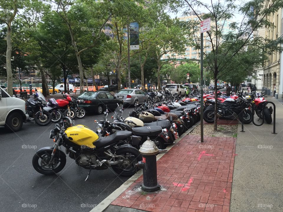 Bikes Around the City. A Ducati store found in New York City.