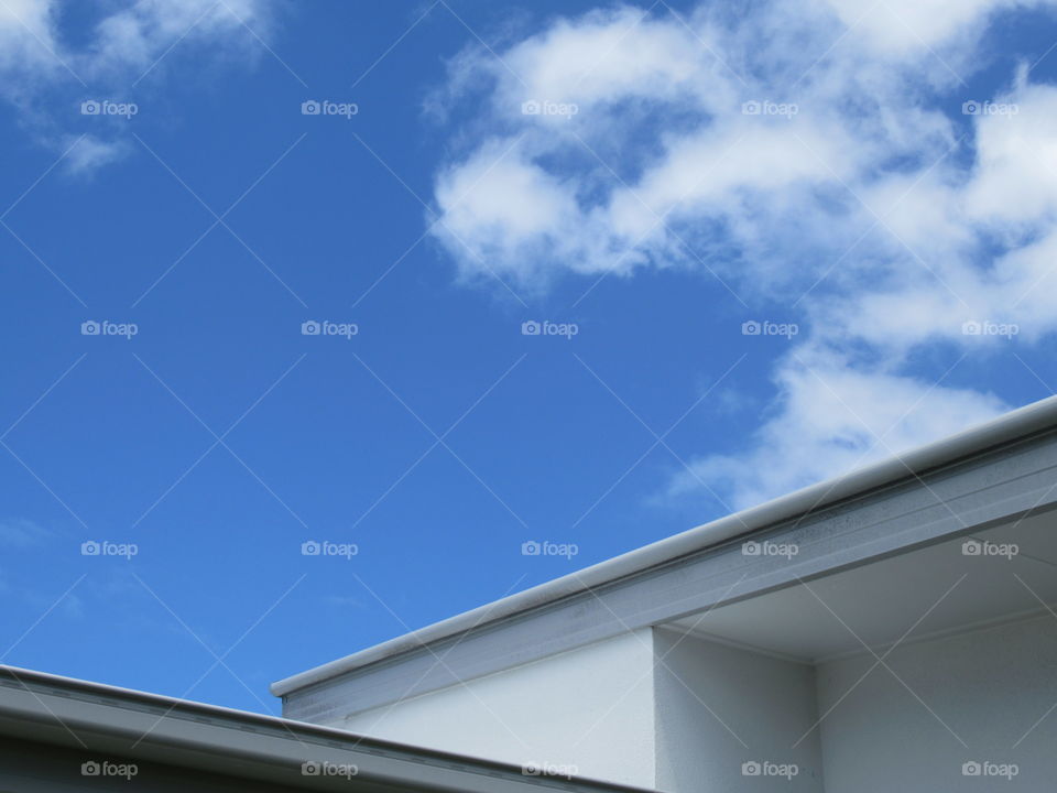 A simply contrasting combination of the Blue Noosa sky compared to the wonderful angles of modern design