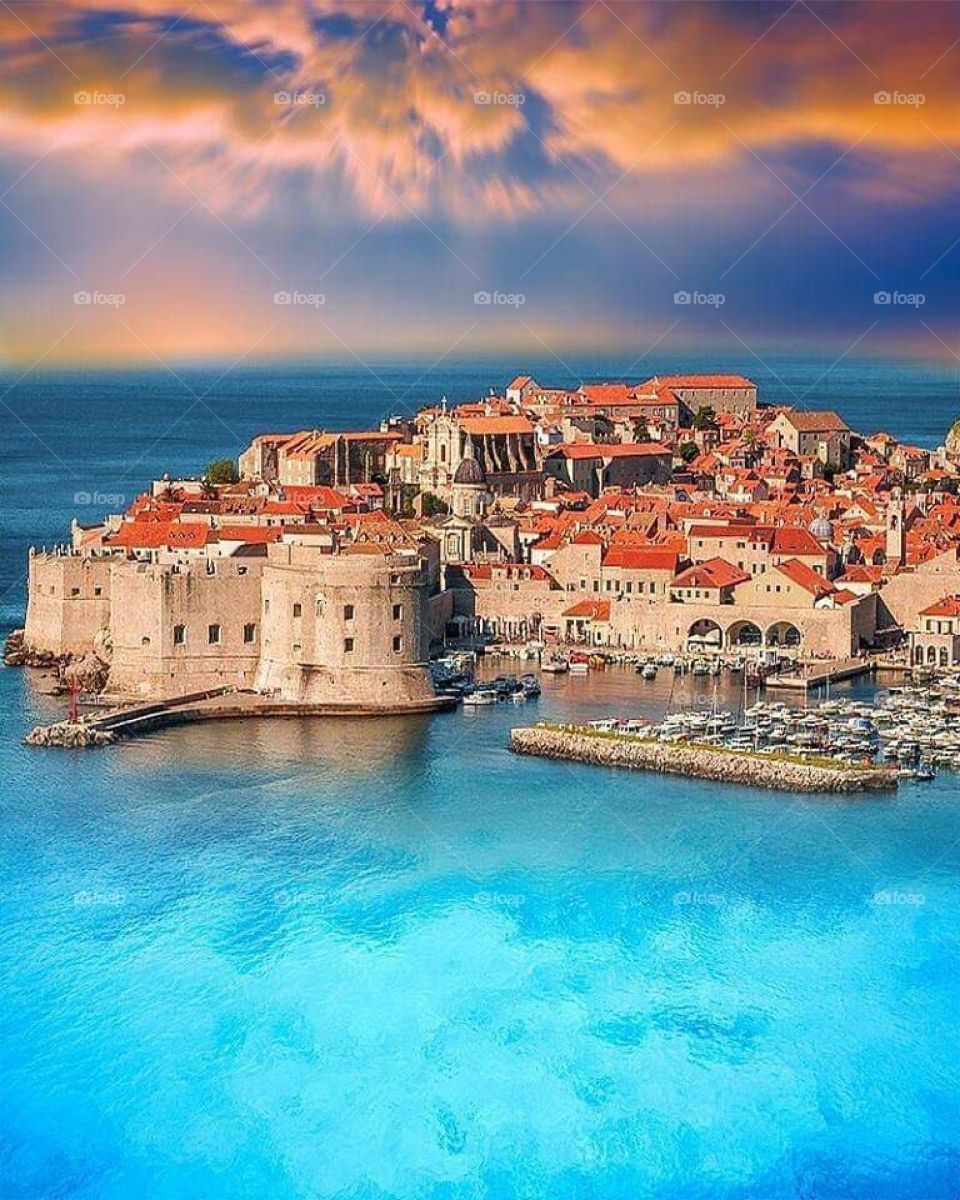 Dubrovnik city from Croatia