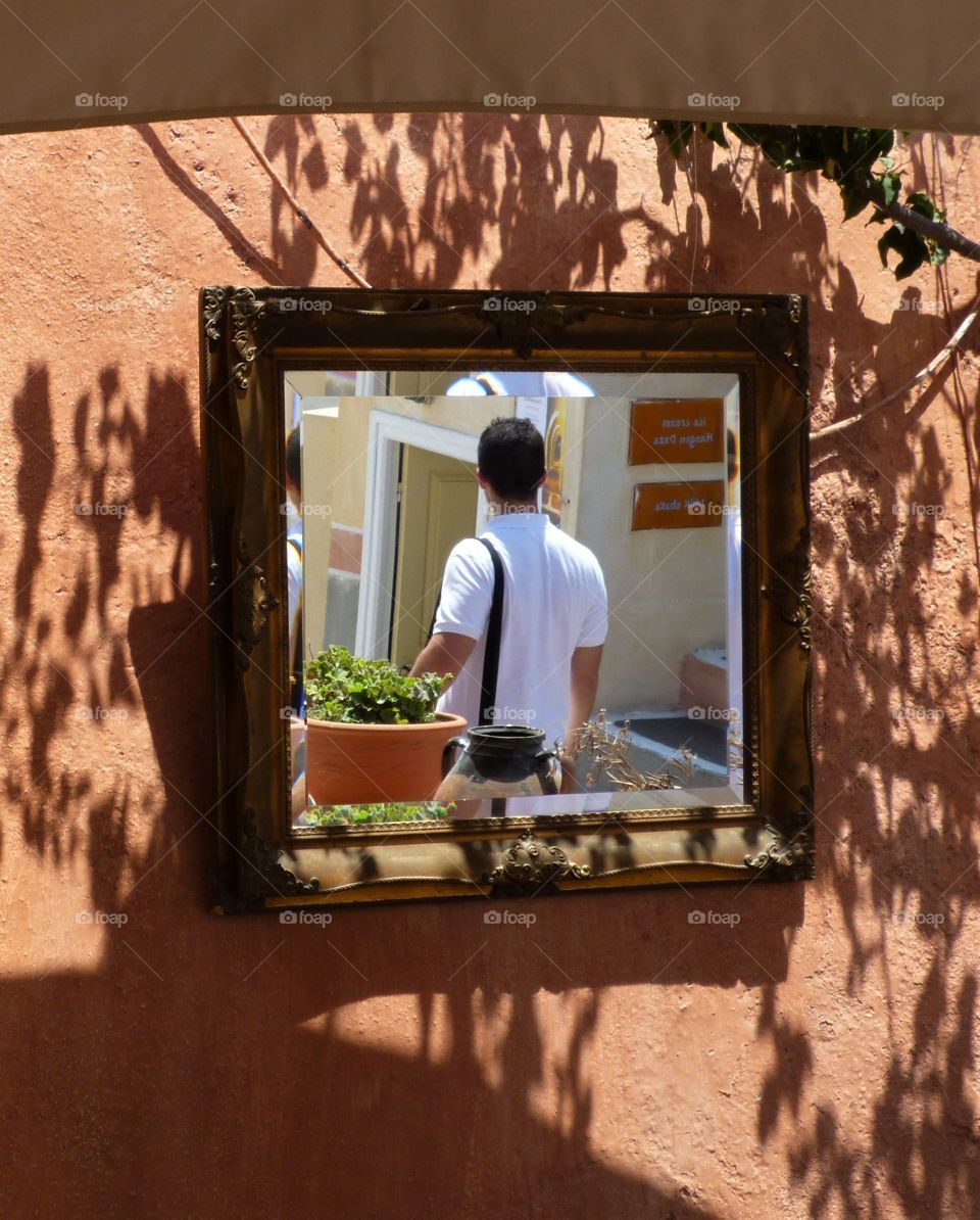 terracotta mirror