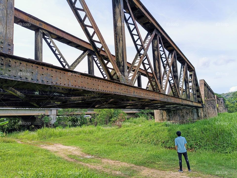 The old iron railway bridge.