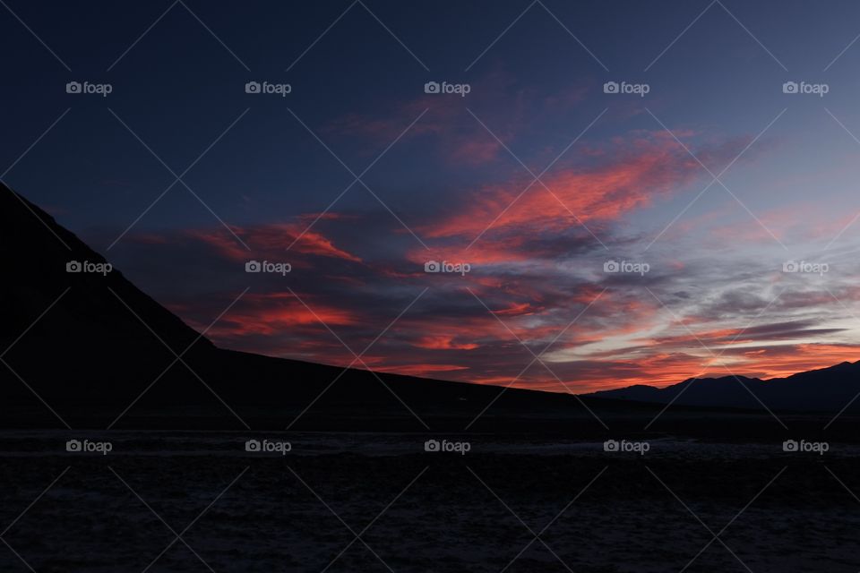 Sunset over a desert