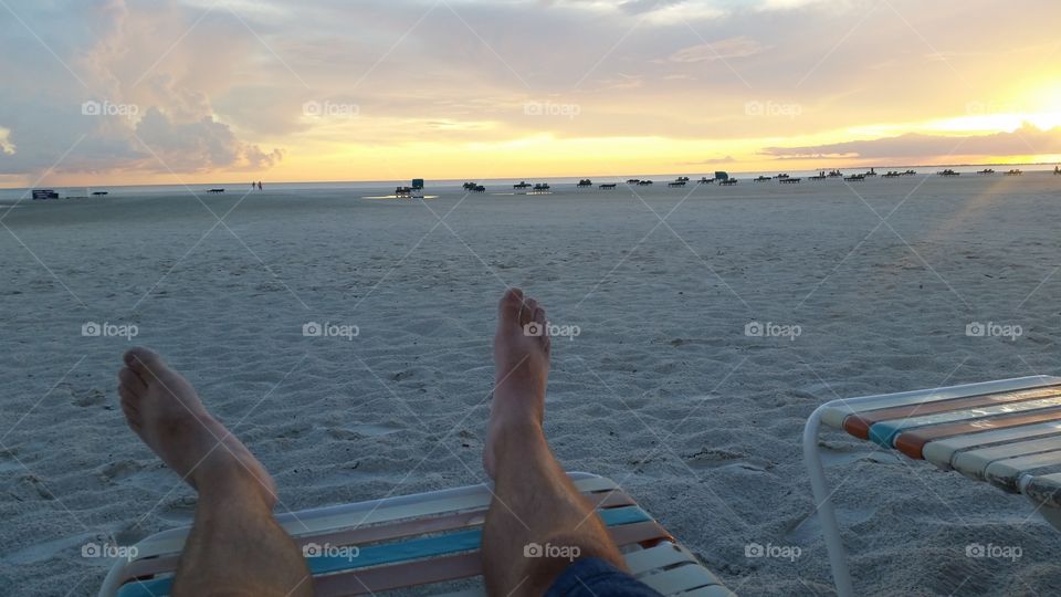 sunset on fort Myers beach