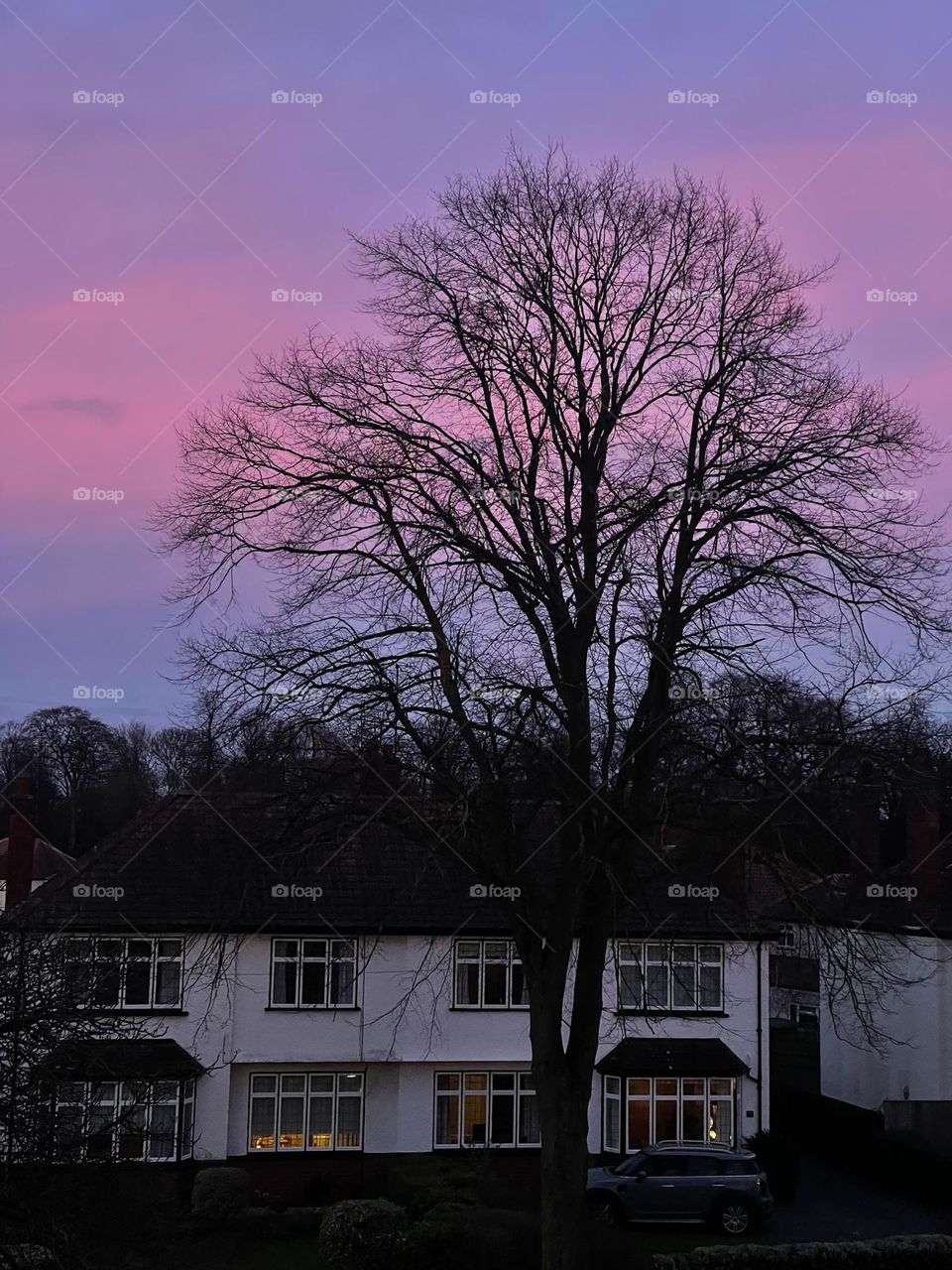 Evening closing in … lights appearing in windows 