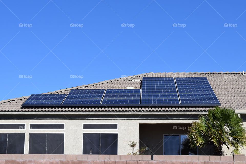 Solar panels installed on houses