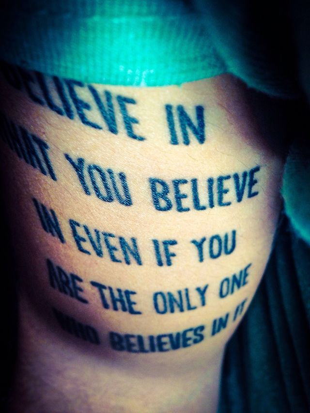 Self Belief.
