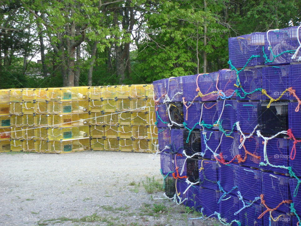 Maine lobster traps. Haraseekit harbor Maine
Lobster traps