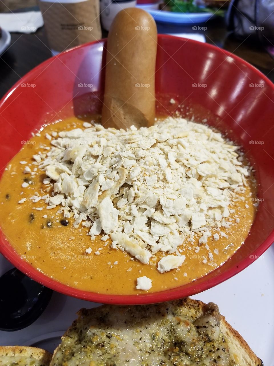 soup with crackers