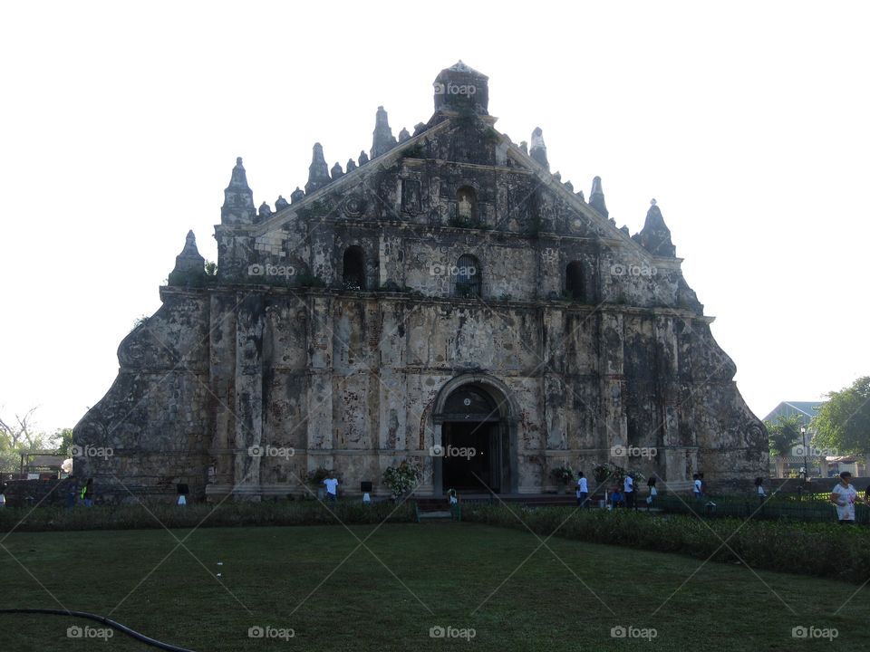A Baroque architecture of a old church from the Philippines, live during World war 2 and 3 consecutive 8 magnitude earthquake.
