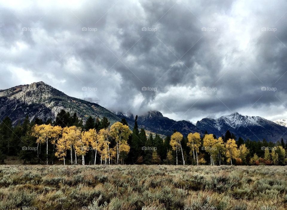 View of mountain against cloud sky