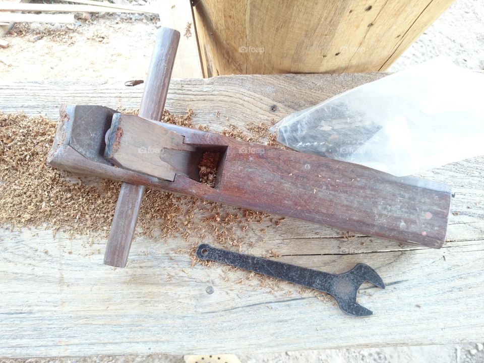 plane and spanner, Carpenter tools.