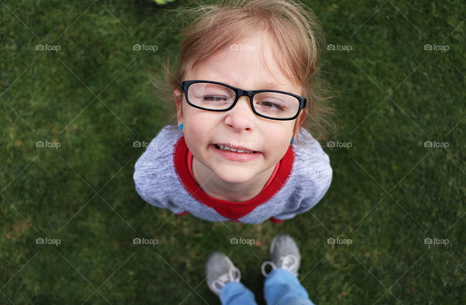 Girl looking up