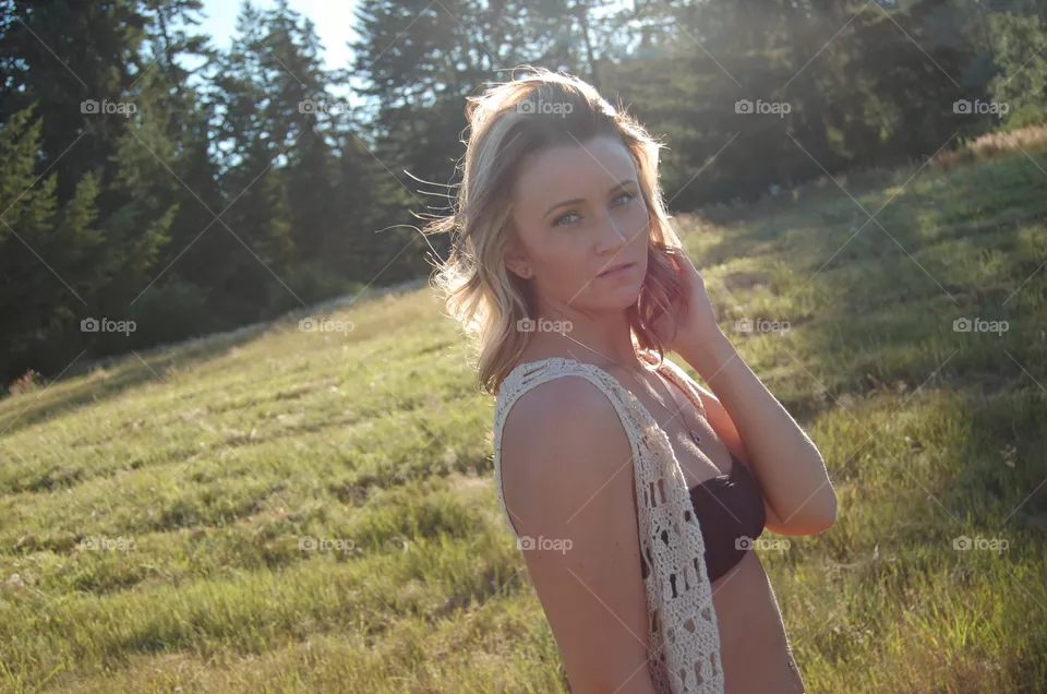 Girl, Nature, Woman, Outdoors, Grass