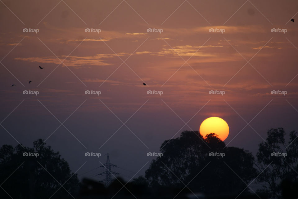 The time of sunset - to say goodbye to the day gone and rest for the day to come - complete circle of work and rest.