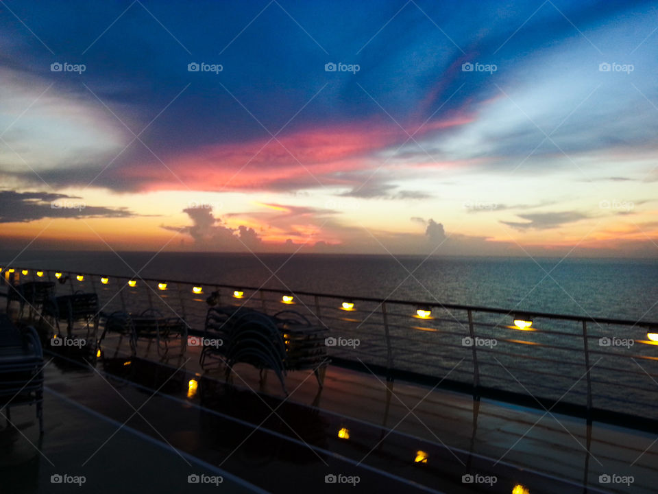 Sunset from the Freedom of the Seas