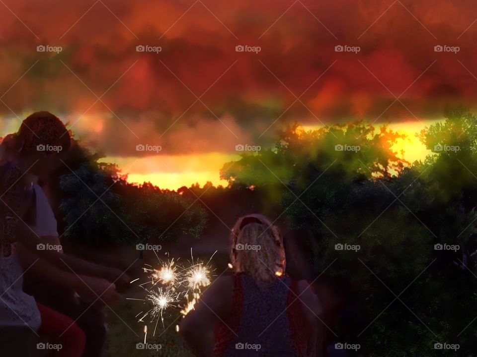 Sunset sparklers