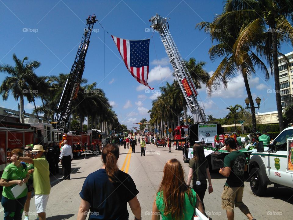 God Bless U.S.A . Shot I took from a parade. God Bless America!!!