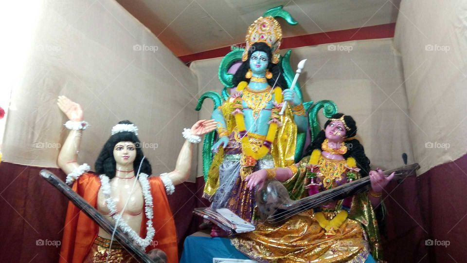 Lord krishna and Radha in Nabakunja festival spiritual