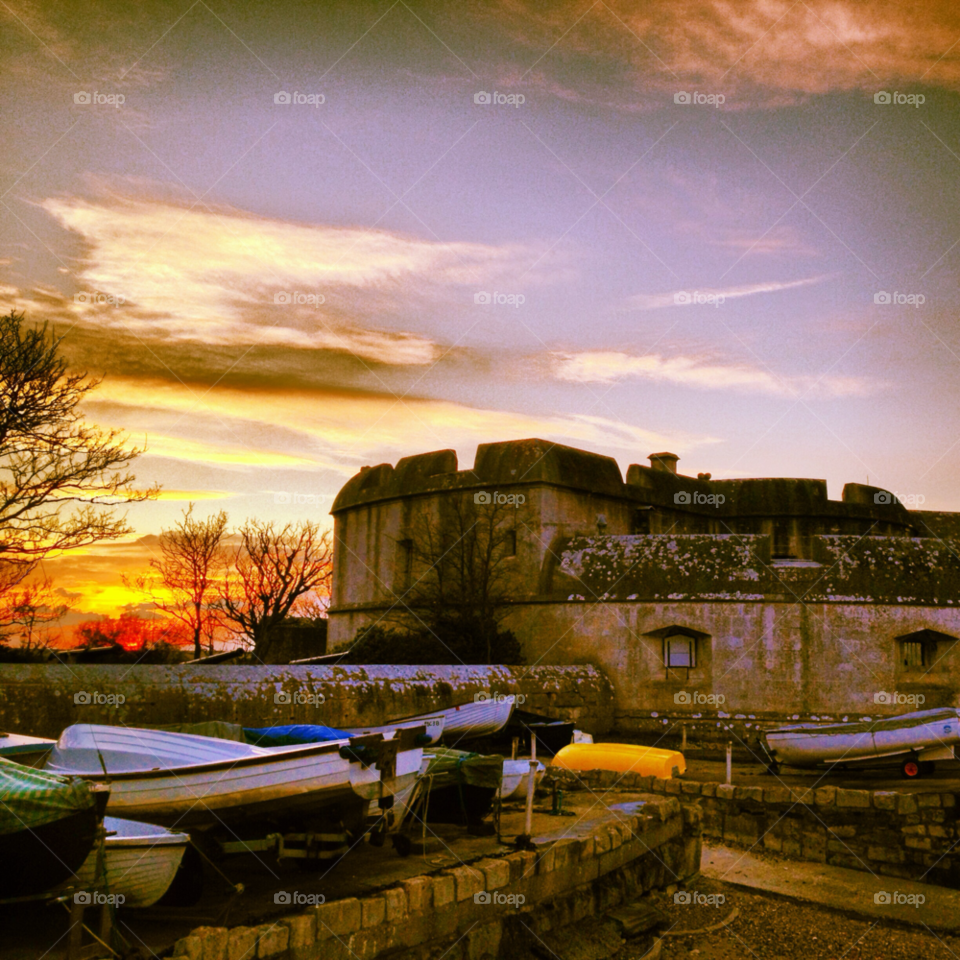 sunset portland dorset castle by markems