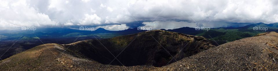Paricutin Volcano, Mexico. Panoramic volcano photo