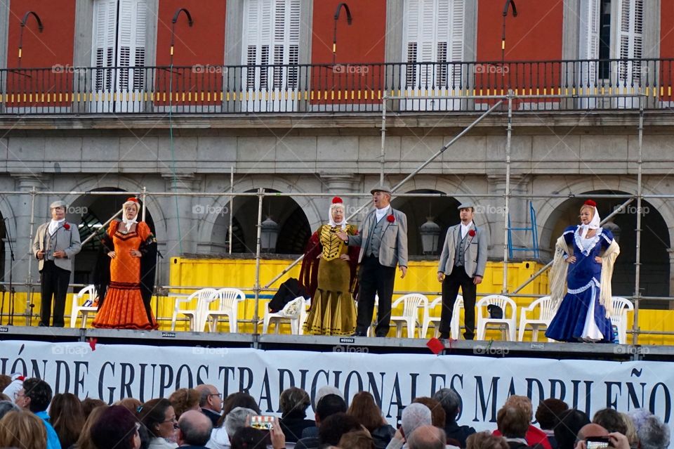 Event in Plaza Mayor for Dia de la Almudena, Madrid 