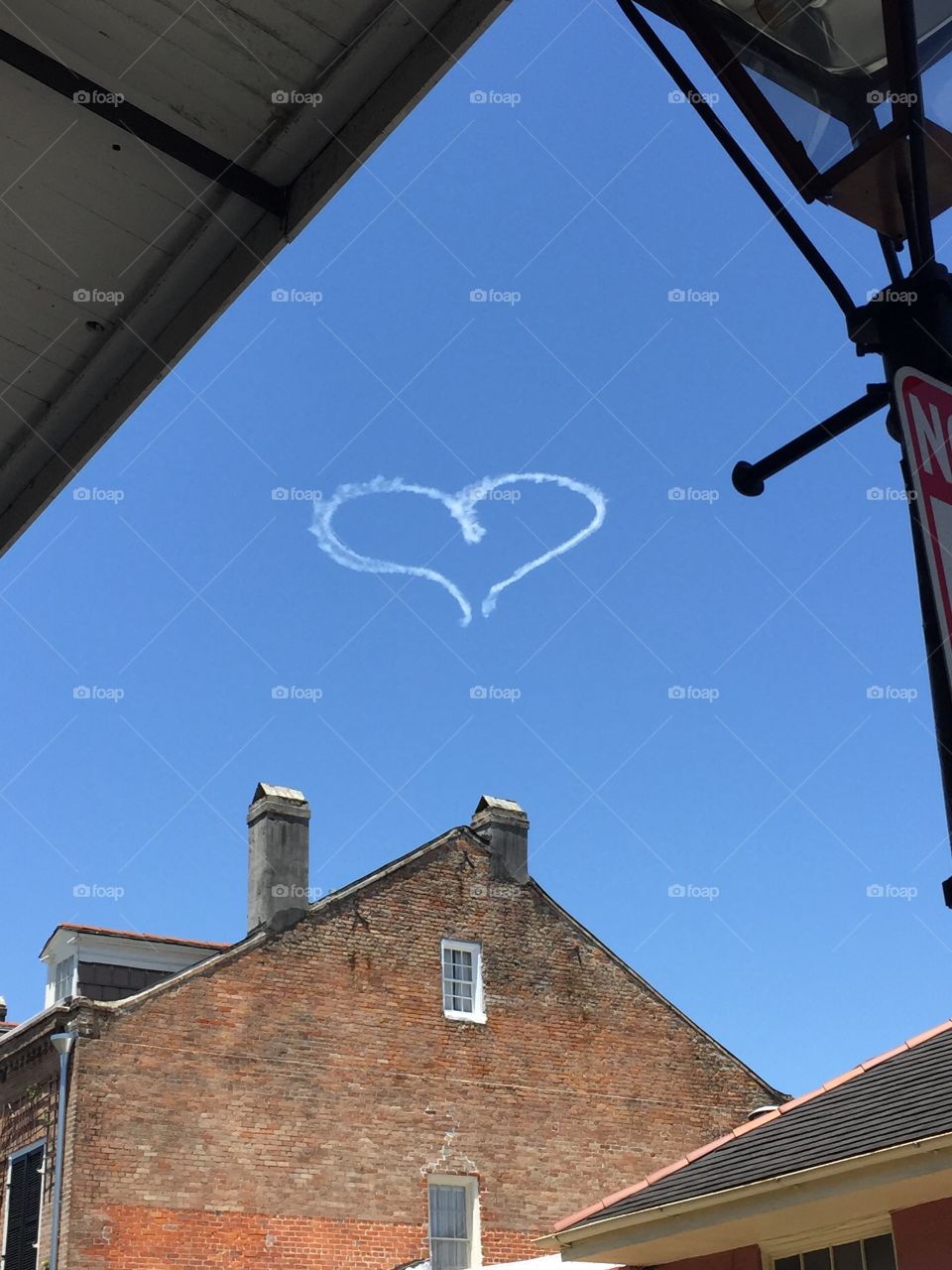 Love is in the Air. Heart in the sky
