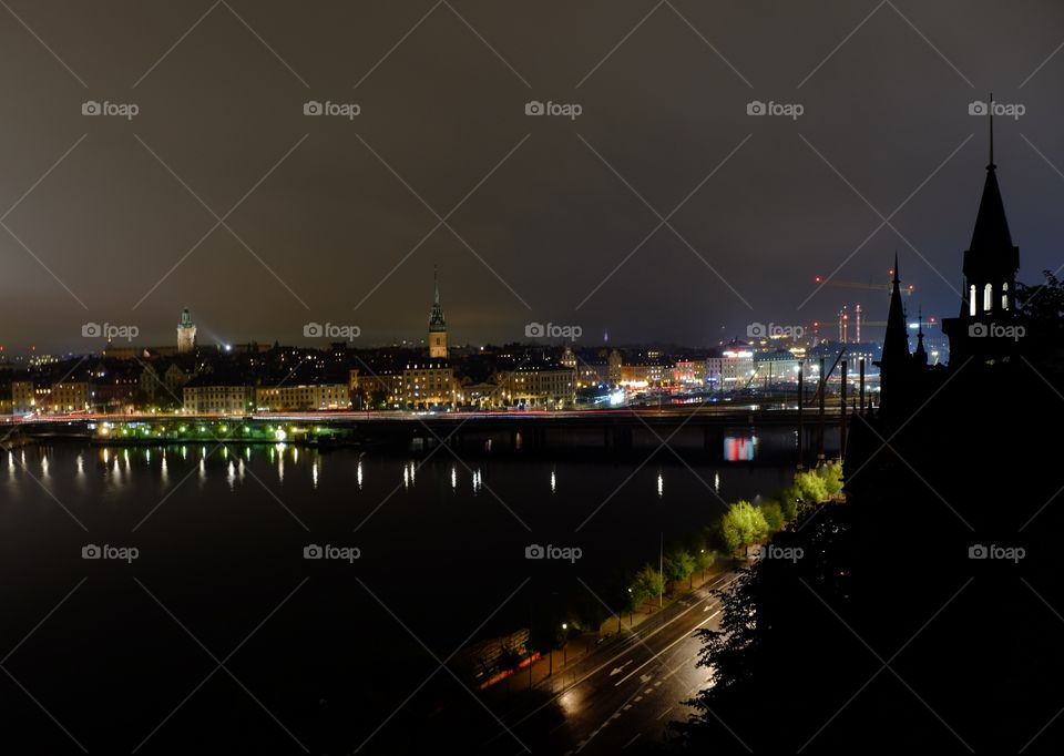 Bridge, City, River, Sunset, Water