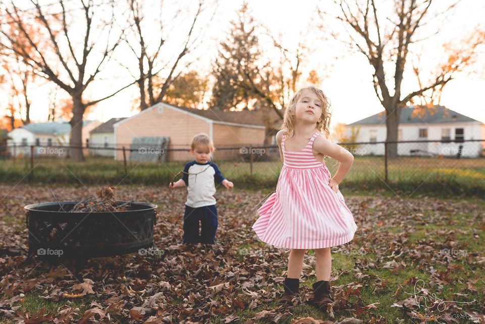 Sassy girl and brother 