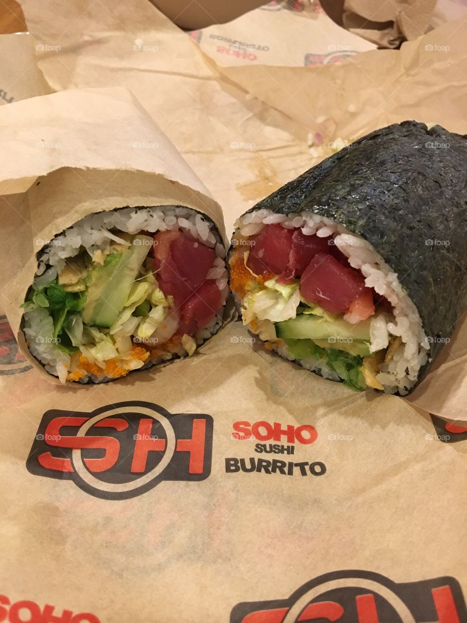 Sushi burrito in Las Vegas. 