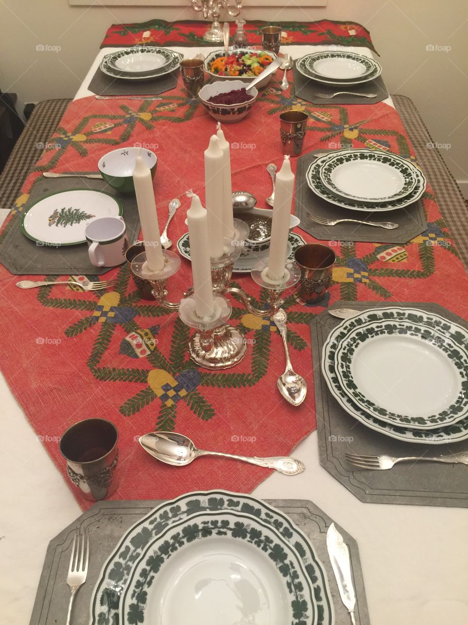 Christmas Eve dinner table