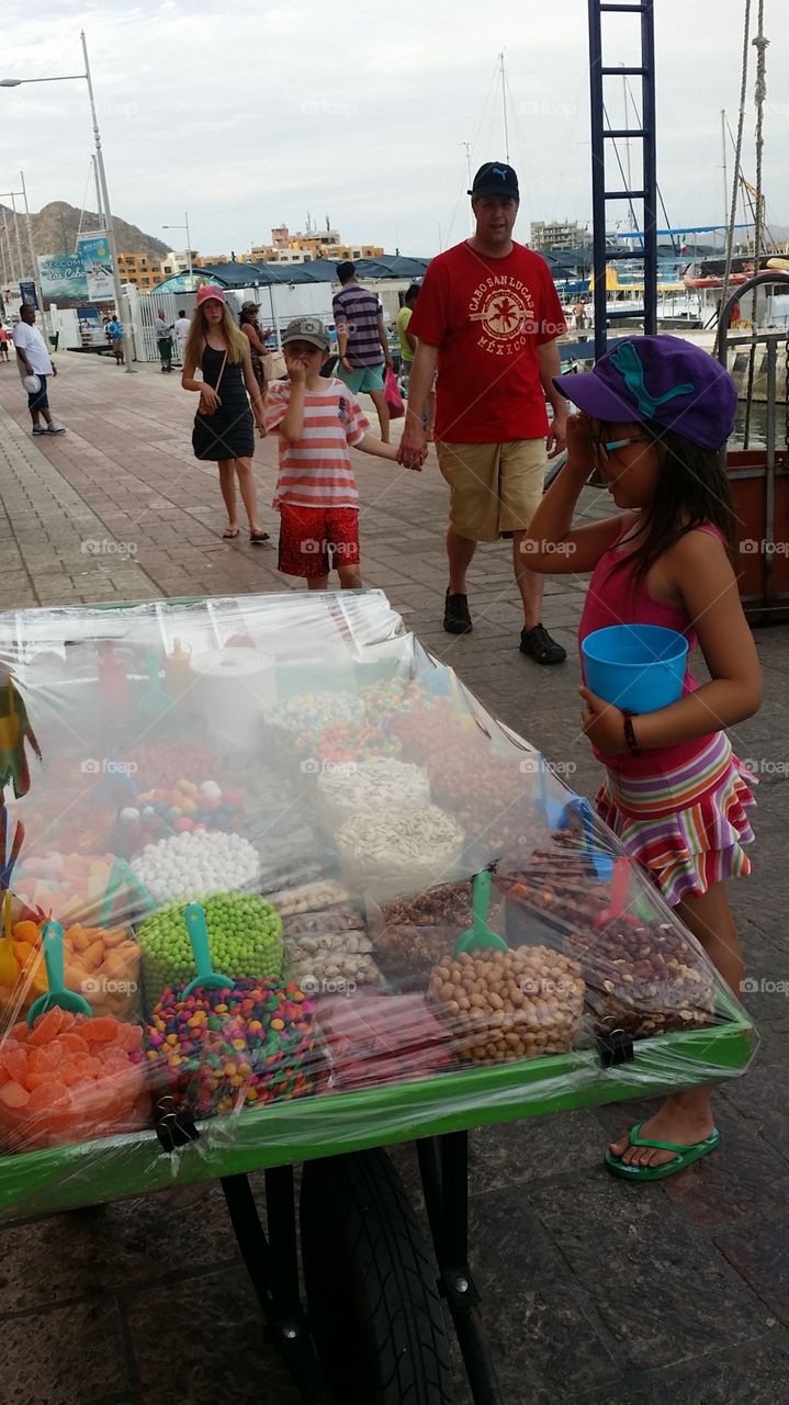 A cart filled with different kinds of Mexican Candies
Cabos Mexico