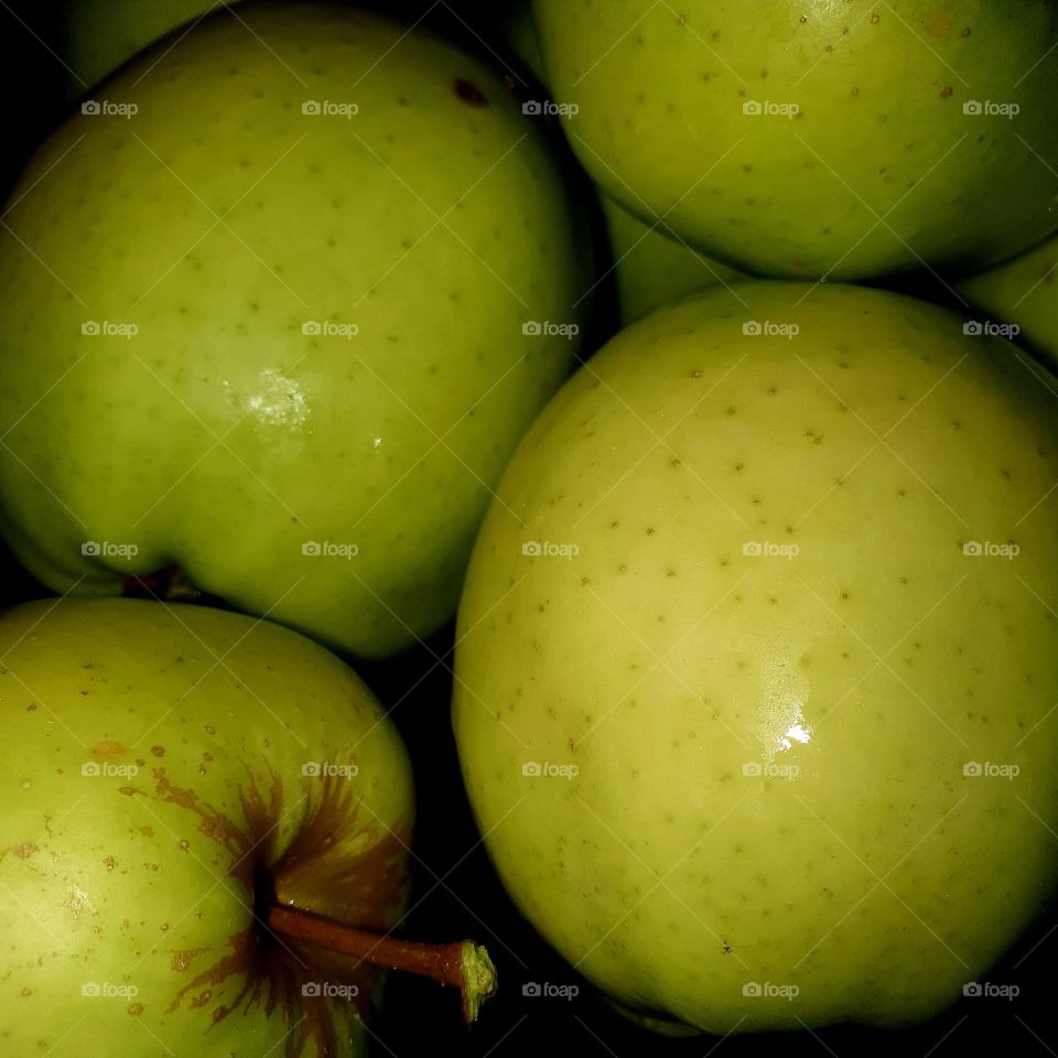 Green apples from our own front garden APPELBOOM.