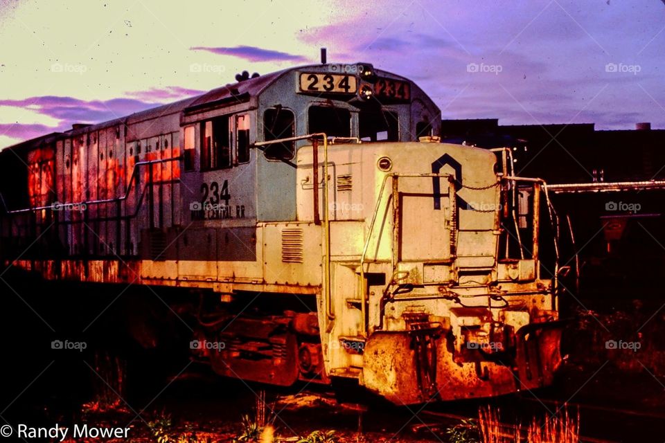 Twilight at the engine yard