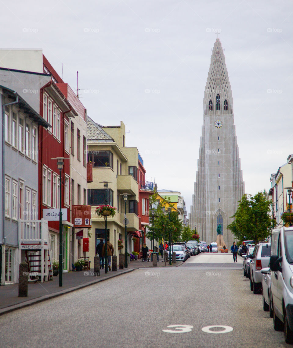 Hallgrims church in Reykjavik. 