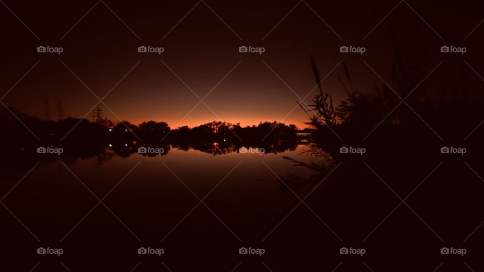 Evening has been overtaken by the Night Sky. Still glowing colours of Night are presenting a Captured Sunset. 