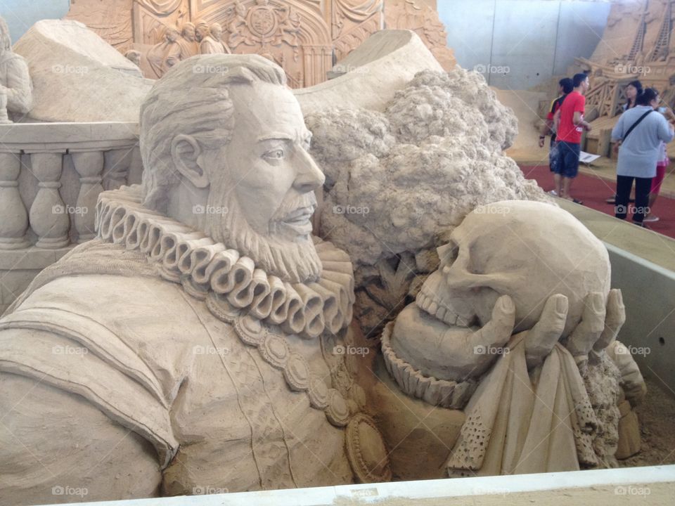 Sand sculpture!

 To be, or not to be--that is the question!