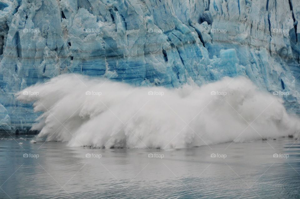 Scenic view of ice glacier