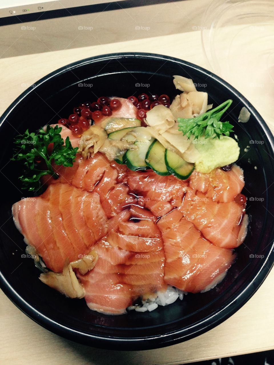 Salmon dong. Everyone love Japanese food 