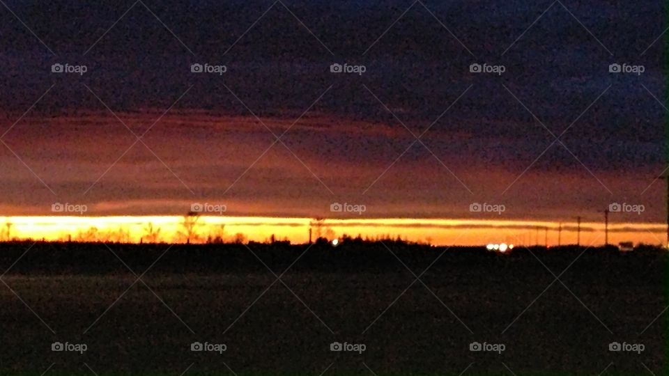 Saskatchewan Canada fall sun set