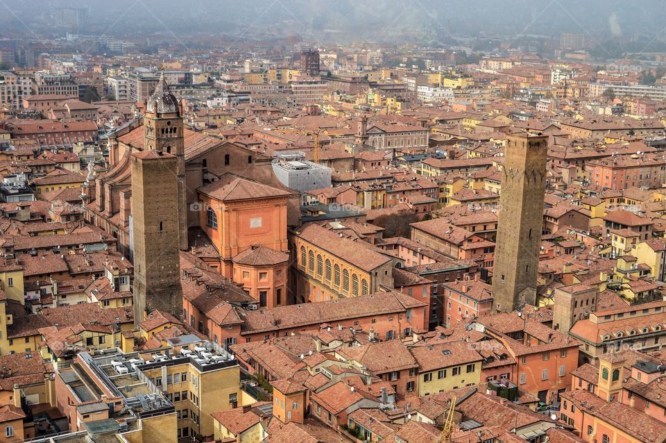 High angle view Of buildings