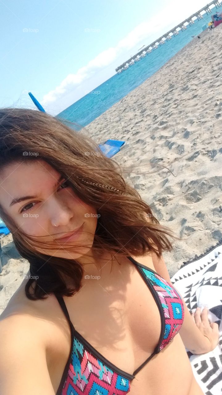 selfie in the beach