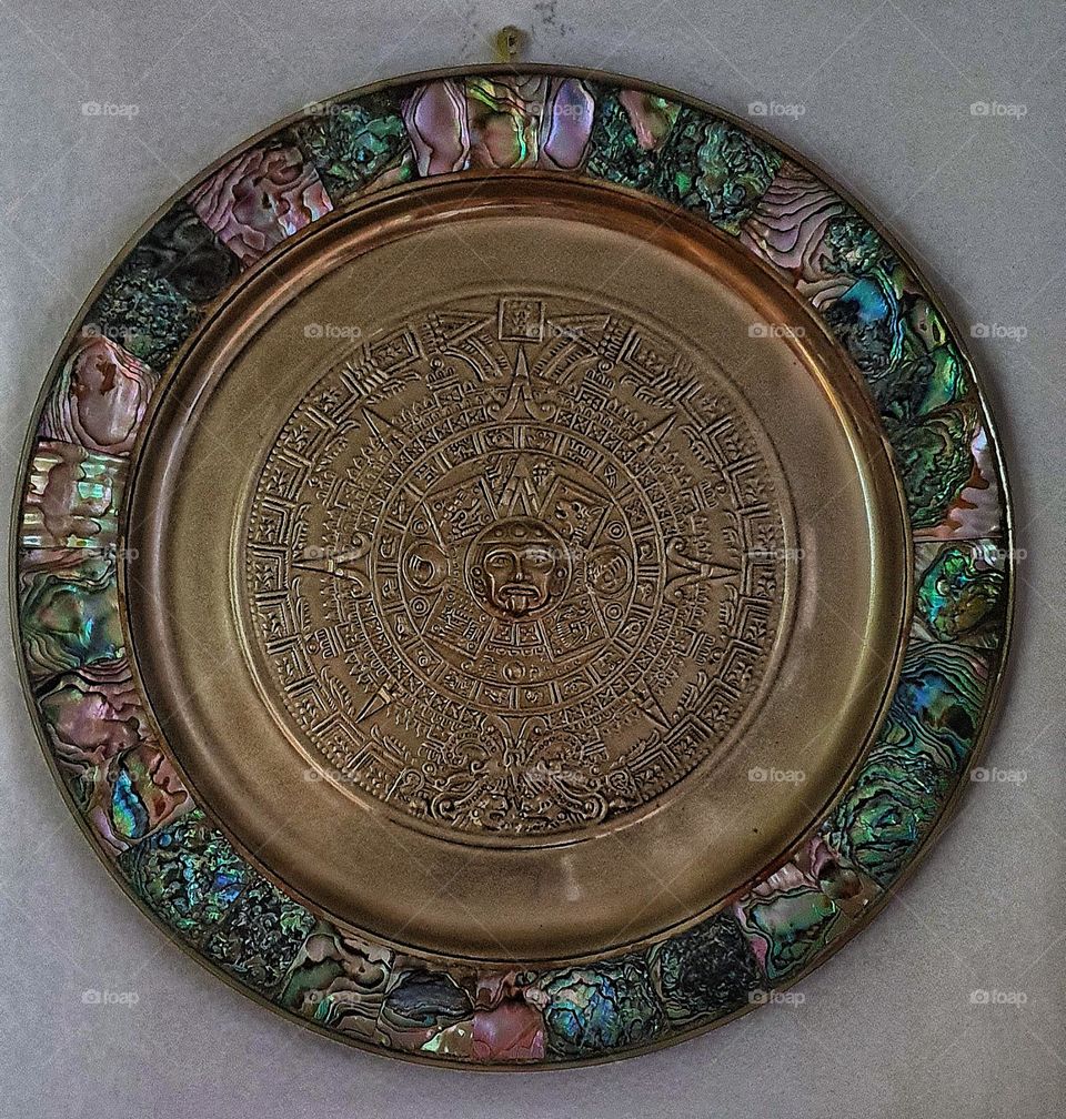 Plate with Mayan Calendar