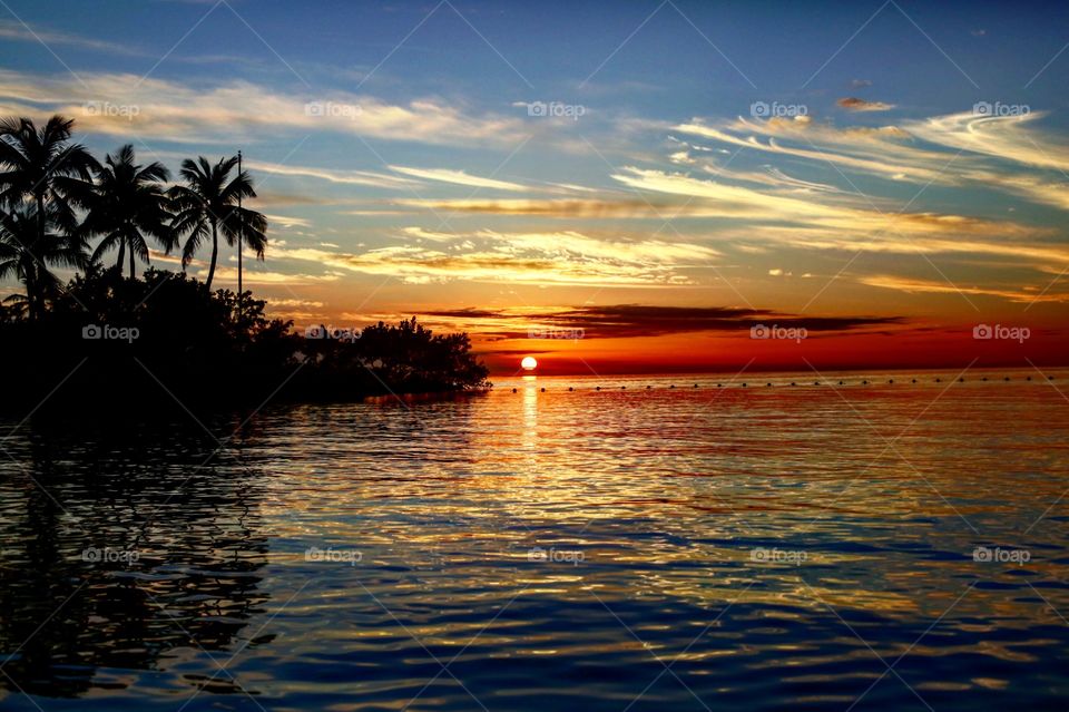 Beautiful sunset Florida keys
