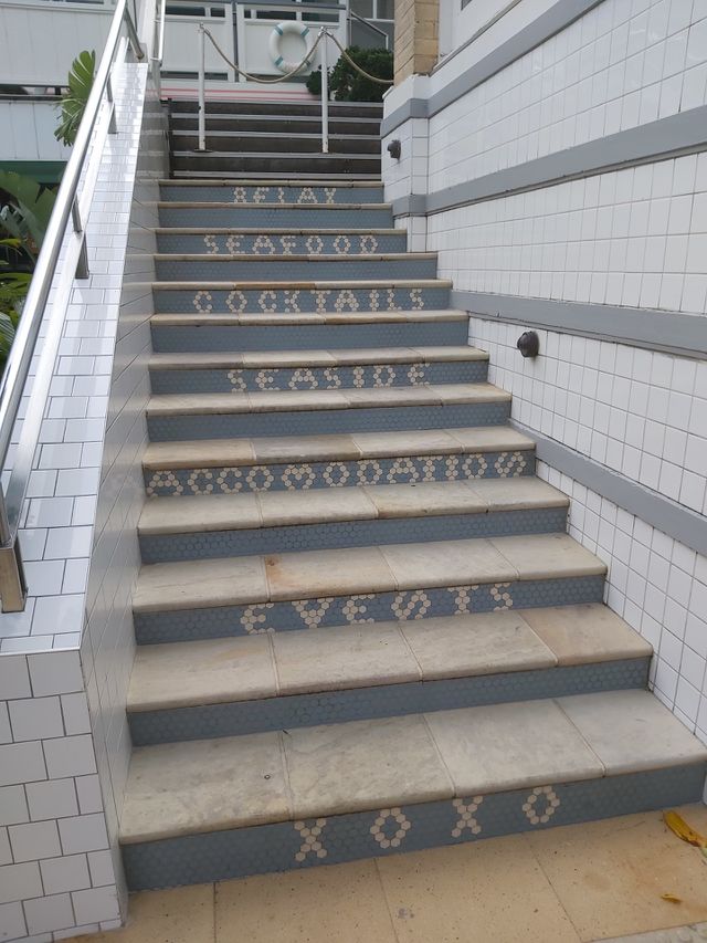 seaside steps