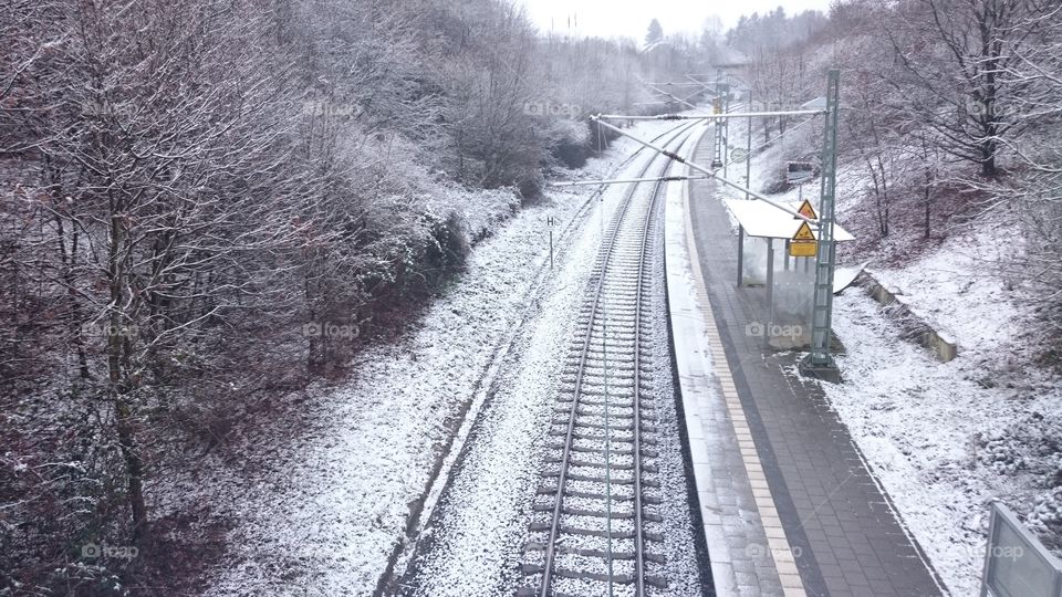 Railway Track during winter