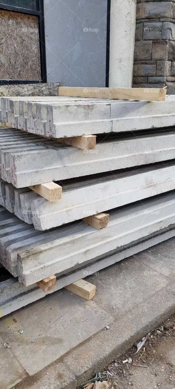 concrete slabs for building work